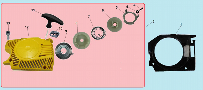 4 СТАРТЕР  БЕНЗОПИЛА CHAMPION 350-18