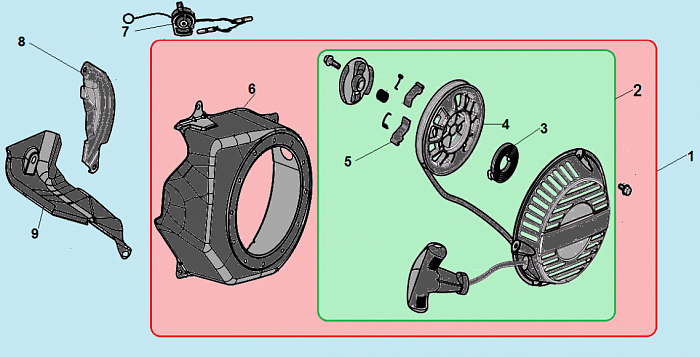7 СТАРТЕР МОТОПОМПА CHAMPION GP50